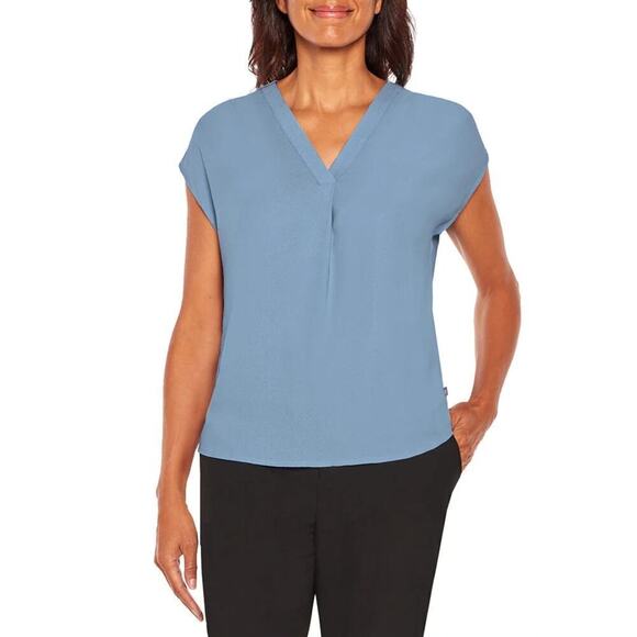 New! Banana Republic Women's V-Neck Front Pleat Relaxed Fit Blouse Top - Picture 1 of 6